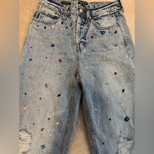 Embellished Blue Jeans